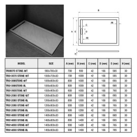 Душевой поддон WELTWASSER TRS 10070 STONE-WT