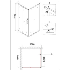 Душевое ограждение NIAGARA NG-43-10AG-A100G