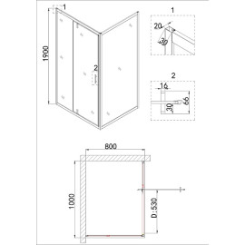 Душевое ограждение NIAGARA NG-63-10A-A80