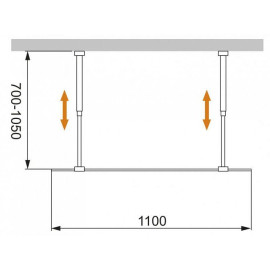 Душевая перегородка CEZARES Liberta-L-2-110-C-Cr