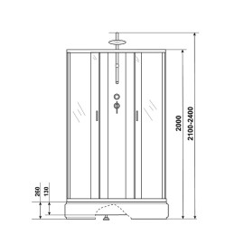 Душевая кабина NIAGARA NG-33184-14RBKTG