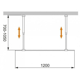 Душевая перегородка CEZARES Liberta-L-2-120-C-Cr