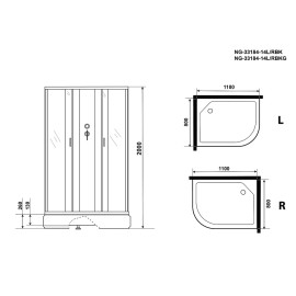 Душевая кабина NIAGARA NG-33184-14LBK