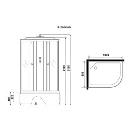 Душевая кабина NIAGARA Eco E120/80/40L/MT