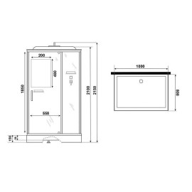 Душевая кабина NIAGARA Standart ST100/80/15Q