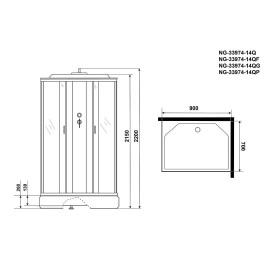 Душевая кабина NIAGARA NG-33974-14QP