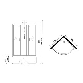 Душевая кабина NIAGARA NG-6708-14BKTG