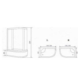 Душевая кабина TIMO Standart T-6620 R Silver
