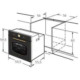 Духовой шкаф Monsher MBO 65M90M3 CB BK