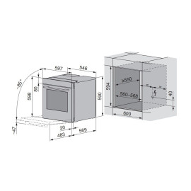 Духовой шкаф V-ZUG Combair V4000 60P C4T-21055 чёрное стекло