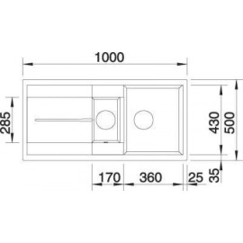 Кухонная мойка Blanco Metra 6S бетон гранит 525313