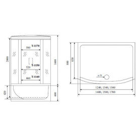 Душевая кабина TIMO Standart T-6650 Silver