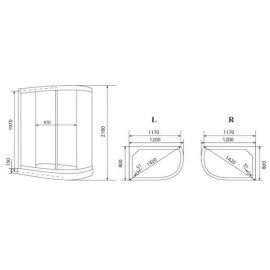 Душевая кабина TIMO Eco TE-0702 Р R