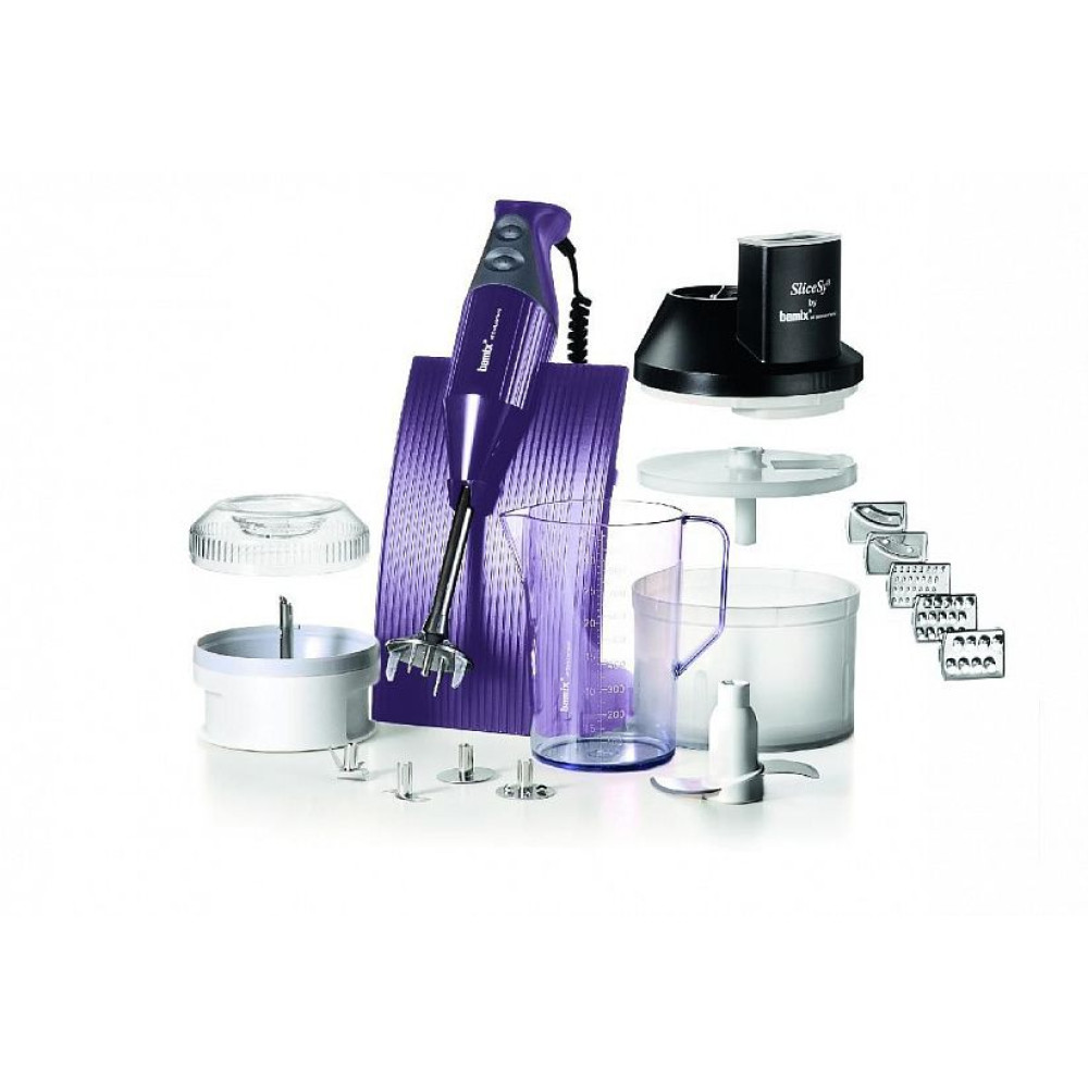 Блендер погружной BAMIX M 200 Superbox SwissLine Aubergine