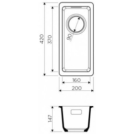 Кухонная мойка Omoikiri Kata 20-U-CA (4993371)