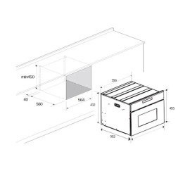 Духовой шкаф MEFERI MEO608WH MICROWAVE