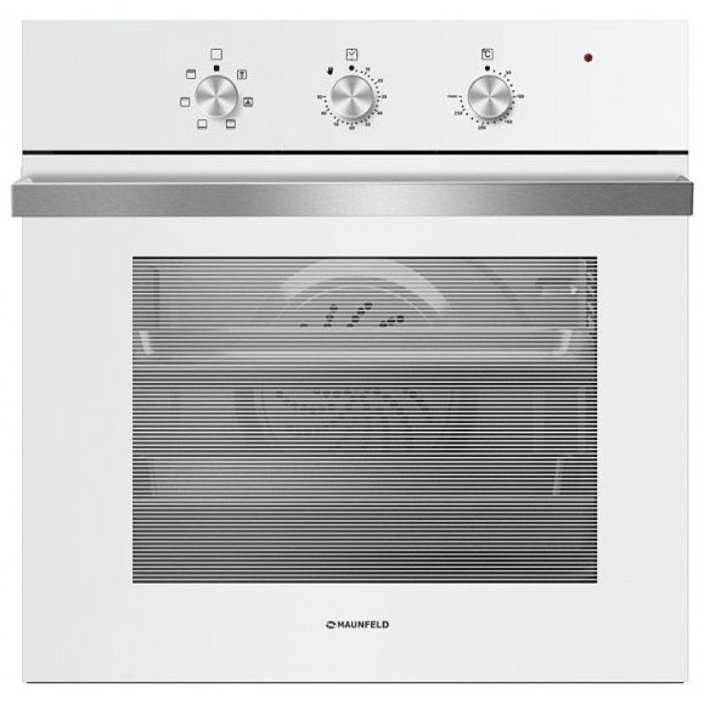 Электрический духовой шкаф MAUNFELD meof.676w (цвет белый+белое стекло)