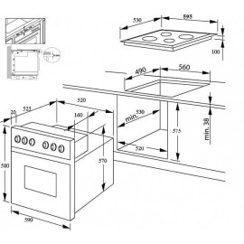 Духовой шкаф RICCI REO-640BL
