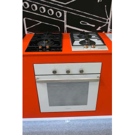 Электрический духовой шкаф MAUNFELD meof.676w (цвет белый+белое стекло)