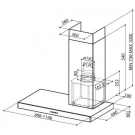 Вытяжка FABER STILO SRM DX/SP A120 правая (325.0518.930)