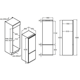 Холодильник MAUNFELD MBF19369NFWGR LUX Inverter