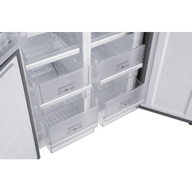 Холодильник WEISSGAUFF WCD 450 Bru Steel Glass NoFrost Inverter