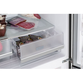 Холодильник WEISSGAUFF WCD 450 Bru Steel Glass NoFrost Inverter