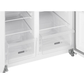 Холодильник WEISSGAUFF WSBS 500 Inverter NoFrost White Glass
