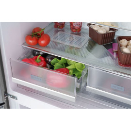 Холодильник WEISSGAUFF WCD 450 Bru Steel Glass NoFrost Inverter