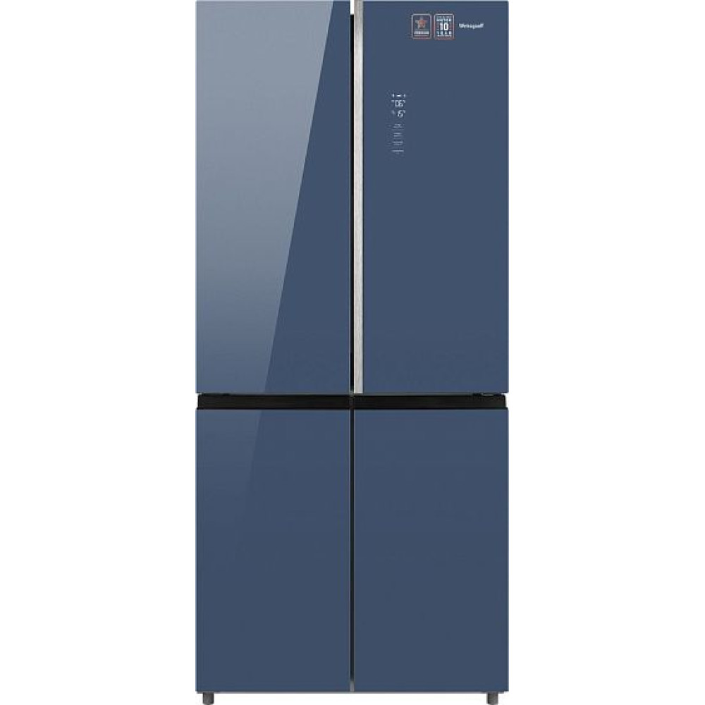 Холодильник WEISSGAUFF WCD 590 NoFrost Inverter Premium EcoFresh Blue Glass