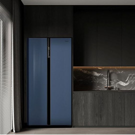 Холодильник WEISSGAUFF WSBS 600 NoFrost Inverter Blue Glass