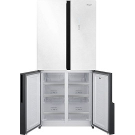 Холодильник WEISSGAUFF WCD 450 White Rock Glass NoFrost Inverter