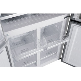 Холодильник WEISSGAUFF WCD 450 White Rock Glass NoFrost Inverter