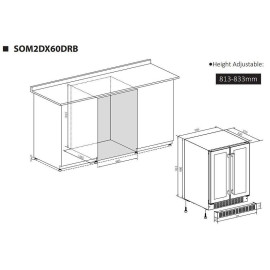 Винный шкаф TEMPTECH SOM2DX60DRB