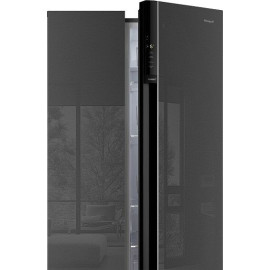 Холодильник WEISSGAUFF WSBS 600 NoFrost Inverter Inox Glass