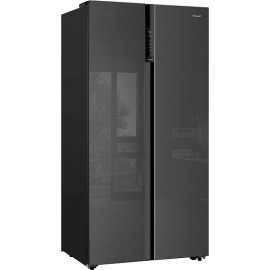 Холодильник WEISSGAUFF WSBS 600 NoFrost Inverter Inox Glass