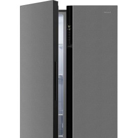 Холодильник WEISSGAUFF WSBS 600 NoFrost Inverter Bru Steel Glass
