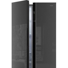 Холодильник WEISSGAUFF WSBS 600 NoFrost Inverter Inox Glass