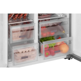 Холодильник WEISSGAUFF WSBS 600 NoFrost Inverter Inox Glass