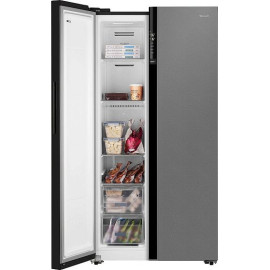 Холодильник WEISSGAUFF WSBS 600 NoFrost Inverter Bru Steel Glass