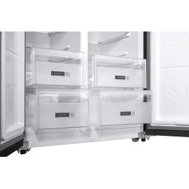 Холодильник WEISSGAUFF WSBS 600 NoFrost Inverter Rock Glass