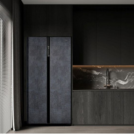 Холодильник WEISSGAUFF WSBS 600 NoFrost Inverter Rock Glass