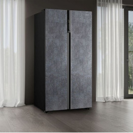Холодильник WEISSGAUFF WSBS 600 NoFrost Inverter Rock Glass