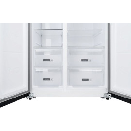 Холодильник WEISSGAUFF WSBS 600 NoFrost Inverter Rock Glass