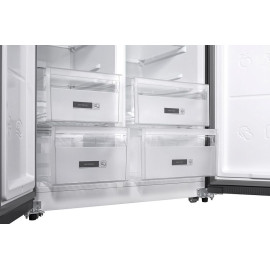Холодильник WEISSGAUFF WSBS 600 NoFrost Inverter Dark Grey Glass