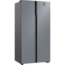 Холодильник WEISSGAUFF WSBS 600 NoFrost Inverter Dark Grey Glass