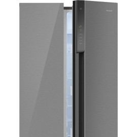 Холодильник WEISSGAUFF WSBS 500 Inverter NoFrost Inox Glass