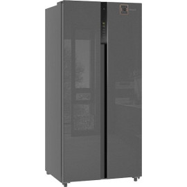 Холодильник WEISSGAUFF WSBS 500 Inverter NoFrost Bru Steel Glass