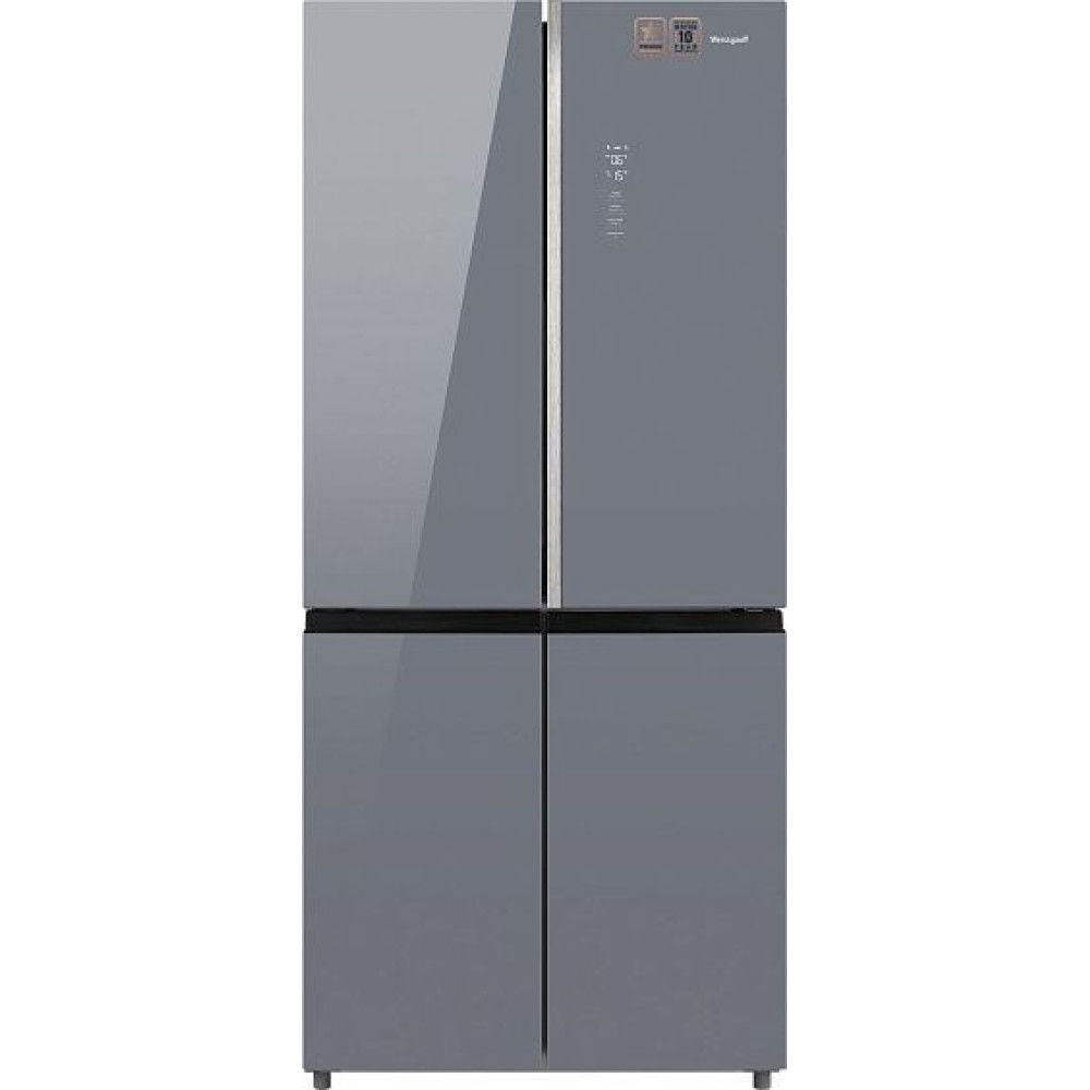 Холодильник WEISSGAUFF WCD 590 NoFrost Inverter Premium EcoFresh Dark Grey Glass