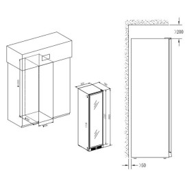 Винный шкаф TEMPTECH CPRO1800SRB-24